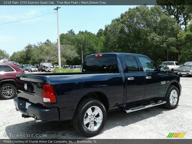 True Blue Pearl / Black/Diesel Gray 2018 Ram 1500 Express Quad Cab