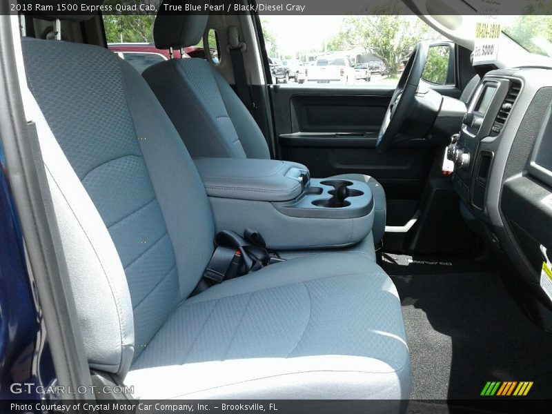 True Blue Pearl / Black/Diesel Gray 2018 Ram 1500 Express Quad Cab