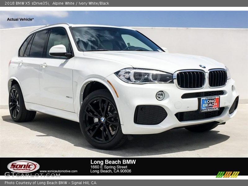 Alpine White / Ivory White/Black 2018 BMW X5 sDrive35i