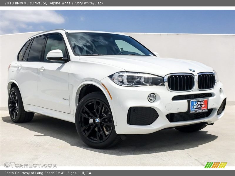Alpine White / Ivory White/Black 2018 BMW X5 sDrive35i