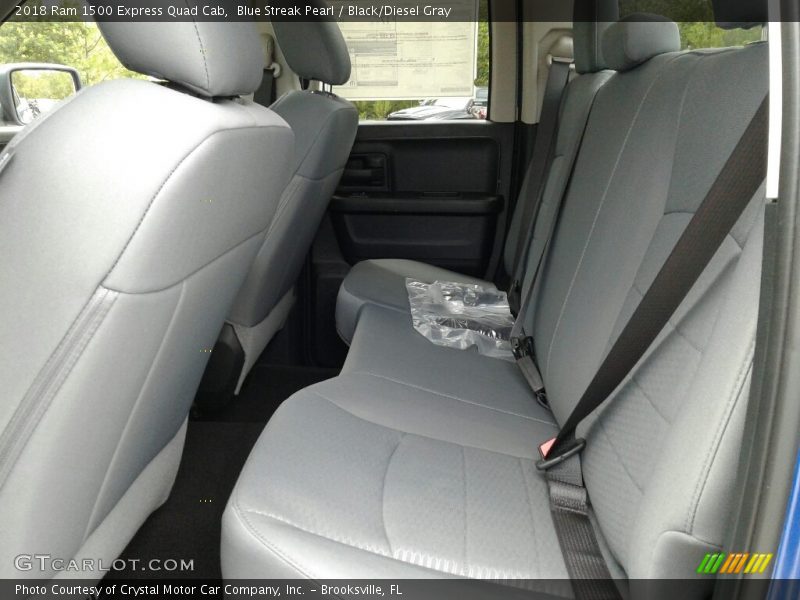 Blue Streak Pearl / Black/Diesel Gray 2018 Ram 1500 Express Quad Cab