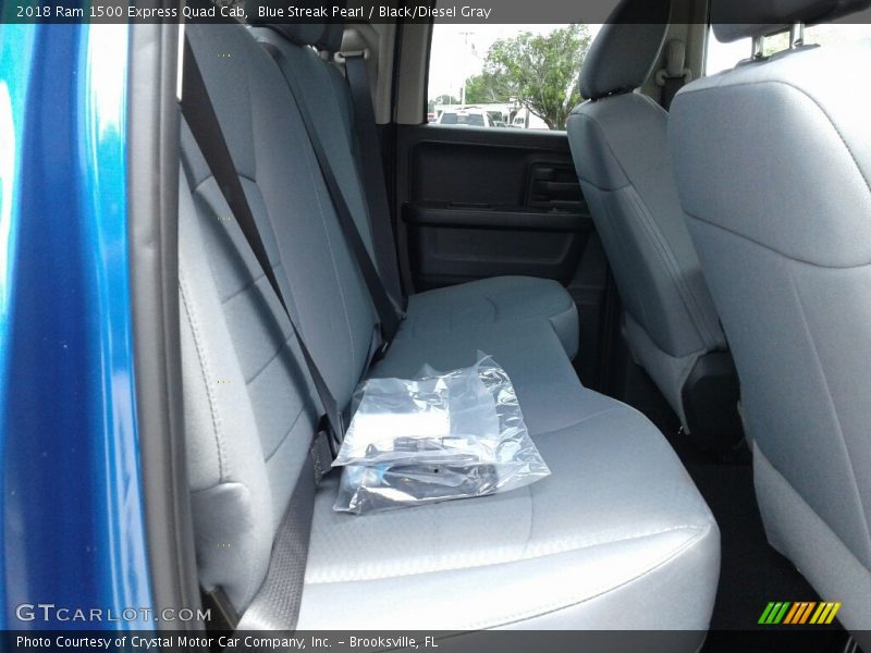 Blue Streak Pearl / Black/Diesel Gray 2018 Ram 1500 Express Quad Cab