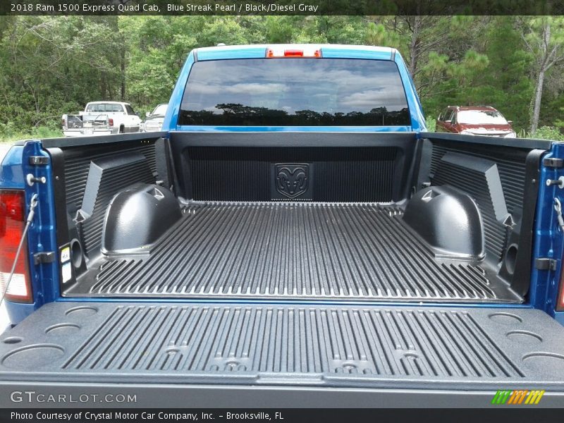Blue Streak Pearl / Black/Diesel Gray 2018 Ram 1500 Express Quad Cab