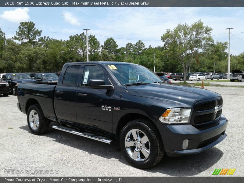 Maximum Steel Metallic / Black/Diesel Gray 2018 Ram 1500 Express Quad Cab