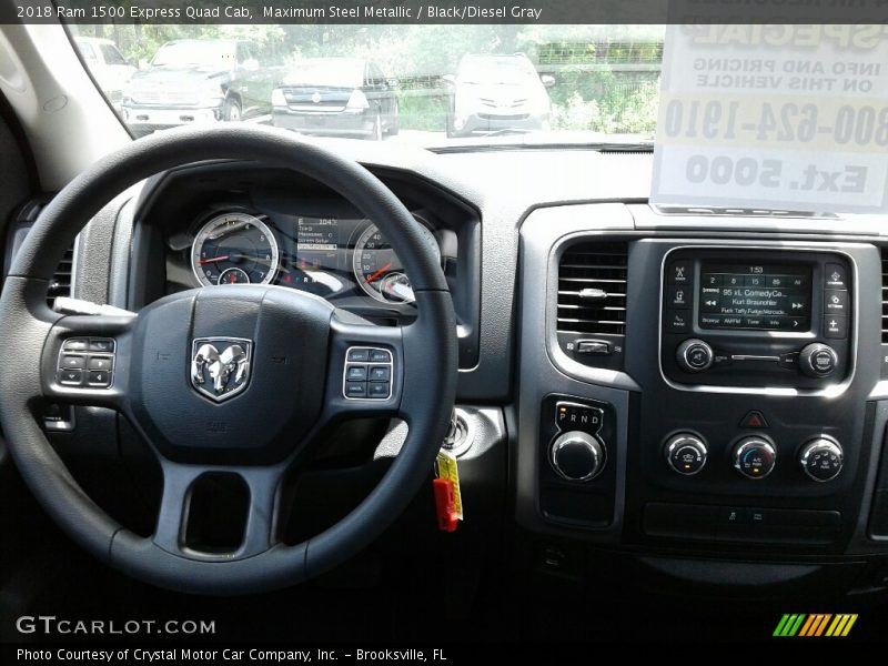 Maximum Steel Metallic / Black/Diesel Gray 2018 Ram 1500 Express Quad Cab