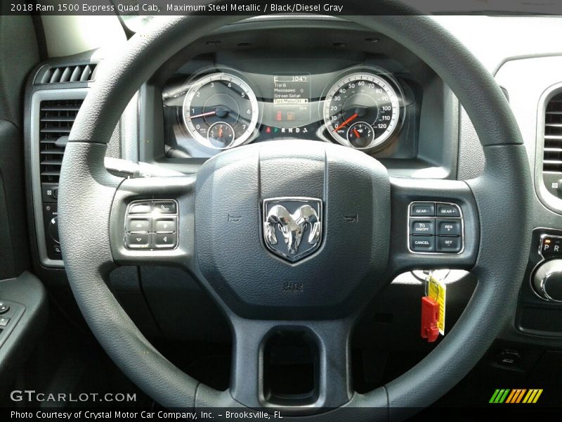 Maximum Steel Metallic / Black/Diesel Gray 2018 Ram 1500 Express Quad Cab