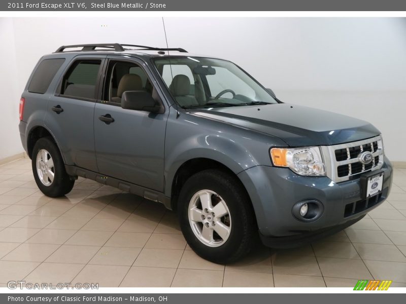 Steel Blue Metallic / Stone 2011 Ford Escape XLT V6