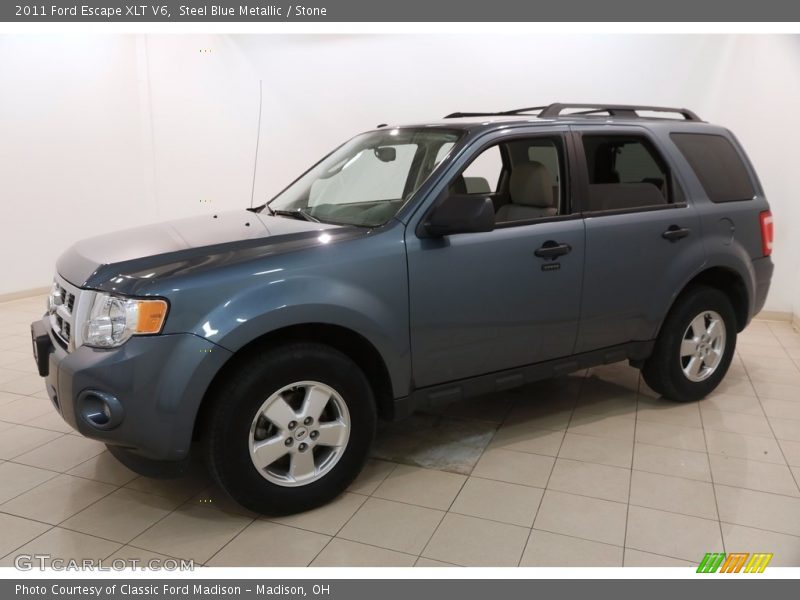 Steel Blue Metallic / Stone 2011 Ford Escape XLT V6