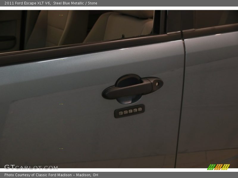 Steel Blue Metallic / Stone 2011 Ford Escape XLT V6