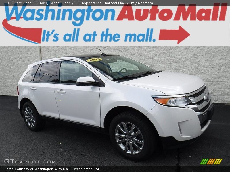 White Suede / SEL Appearance Charcoal Black/Gray Alcantara 2013 Ford Edge SEL AWD