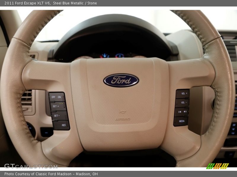 Steel Blue Metallic / Stone 2011 Ford Escape XLT V6