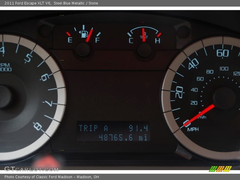 Steel Blue Metallic / Stone 2011 Ford Escape XLT V6