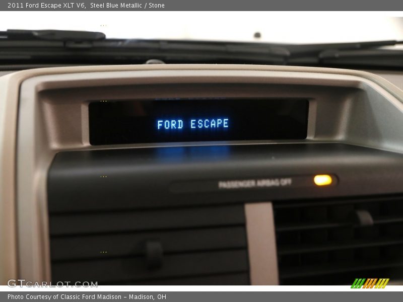Steel Blue Metallic / Stone 2011 Ford Escape XLT V6