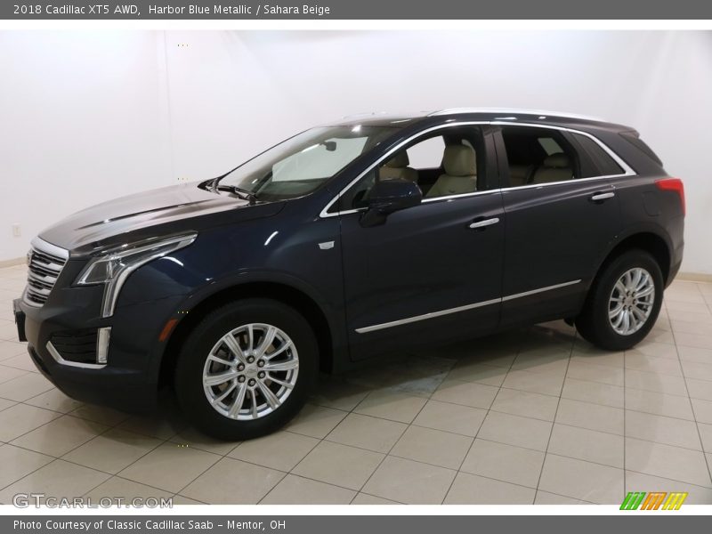 Harbor Blue Metallic / Sahara Beige 2018 Cadillac XT5 AWD
