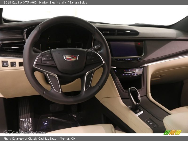 Harbor Blue Metallic / Sahara Beige 2018 Cadillac XT5 AWD
