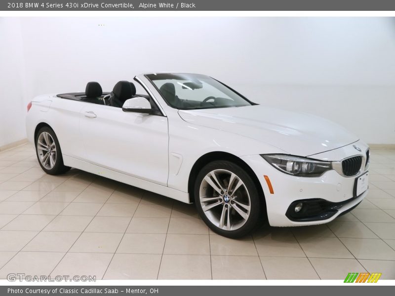 Alpine White / Black 2018 BMW 4 Series 430i xDrive Convertible