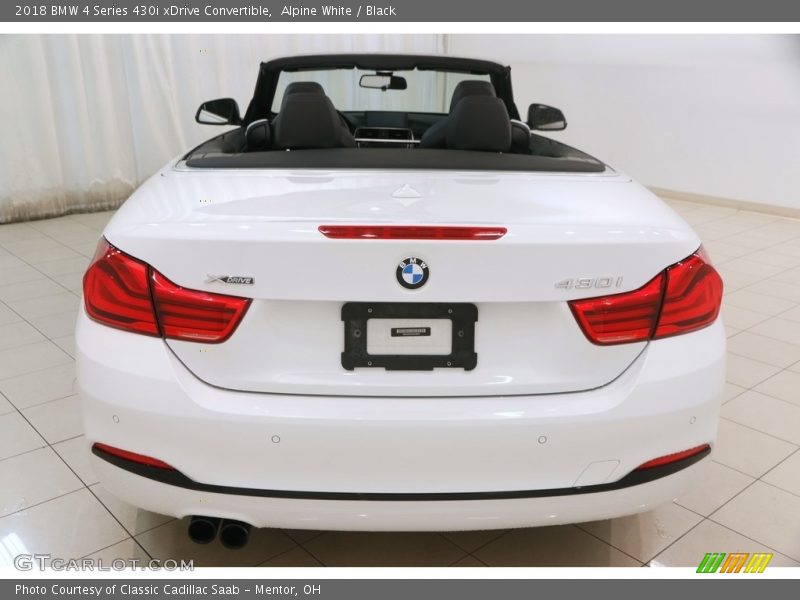 Alpine White / Black 2018 BMW 4 Series 430i xDrive Convertible