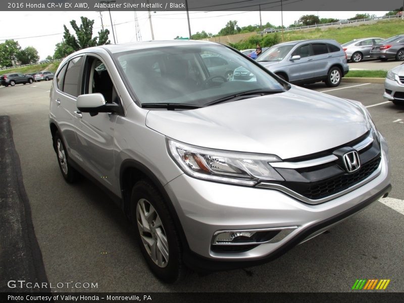 Alabaster Silver Metallic / Black 2016 Honda CR-V EX AWD