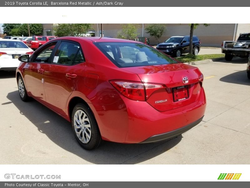 Barcelona Red Metallic / Ash/Dark Gray 2019 Toyota Corolla LE