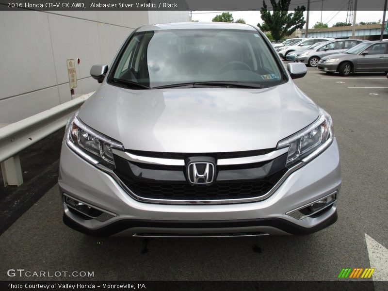 Alabaster Silver Metallic / Black 2016 Honda CR-V EX AWD