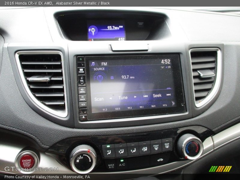 Alabaster Silver Metallic / Black 2016 Honda CR-V EX AWD