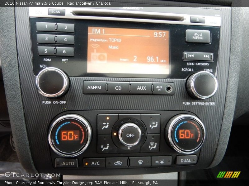 Radiant Silver / Charcoal 2010 Nissan Altima 2.5 S Coupe