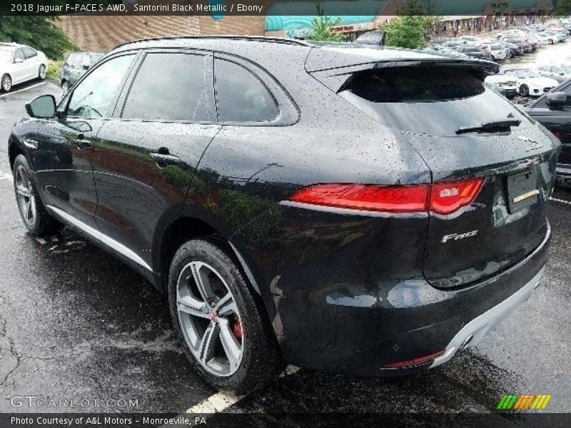 Santorini Black Metallic / Ebony 2018 Jaguar F-PACE S AWD