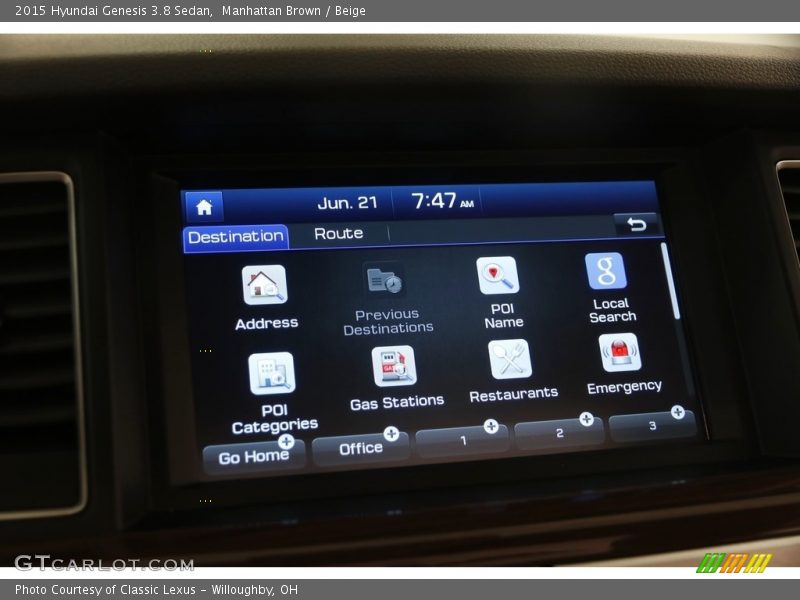 Manhattan Brown / Beige 2015 Hyundai Genesis 3.8 Sedan
