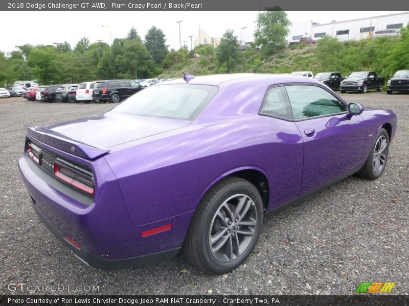 Plum Crazy Pearl / Black/Pearl 2018 Dodge Challenger GT AWD