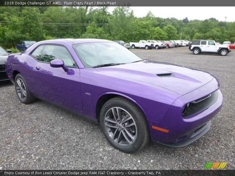 Plum Crazy Pearl / Black/Pearl 2018 Dodge Challenger GT AWD