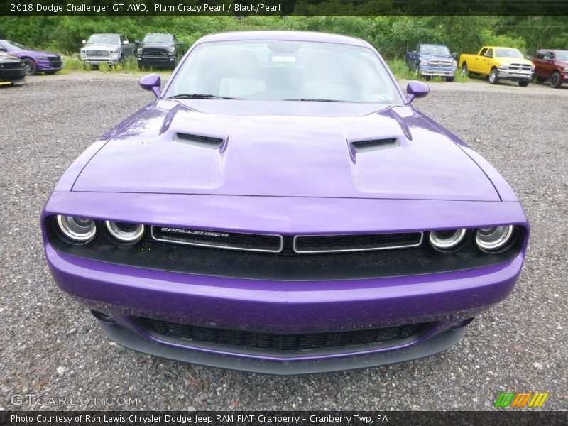 Plum Crazy Pearl / Black/Pearl 2018 Dodge Challenger GT AWD