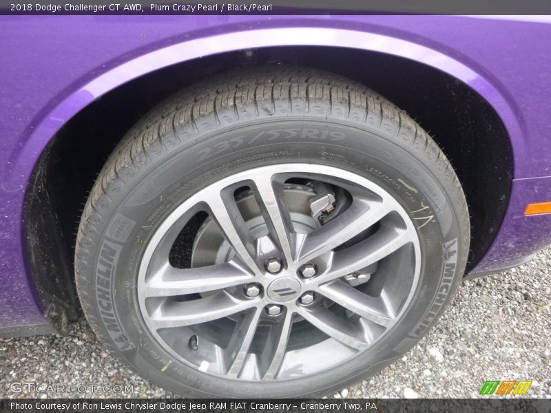 Plum Crazy Pearl / Black/Pearl 2018 Dodge Challenger GT AWD