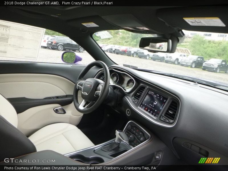 Plum Crazy Pearl / Black/Pearl 2018 Dodge Challenger GT AWD