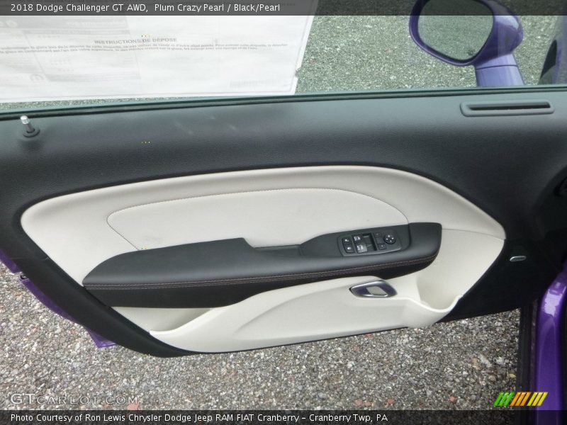 Plum Crazy Pearl / Black/Pearl 2018 Dodge Challenger GT AWD