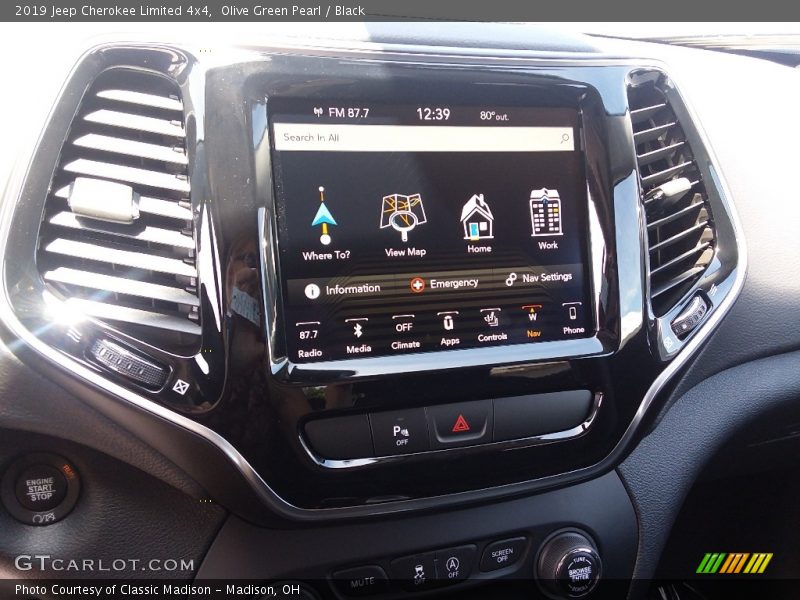 Olive Green Pearl / Black 2019 Jeep Cherokee Limited 4x4