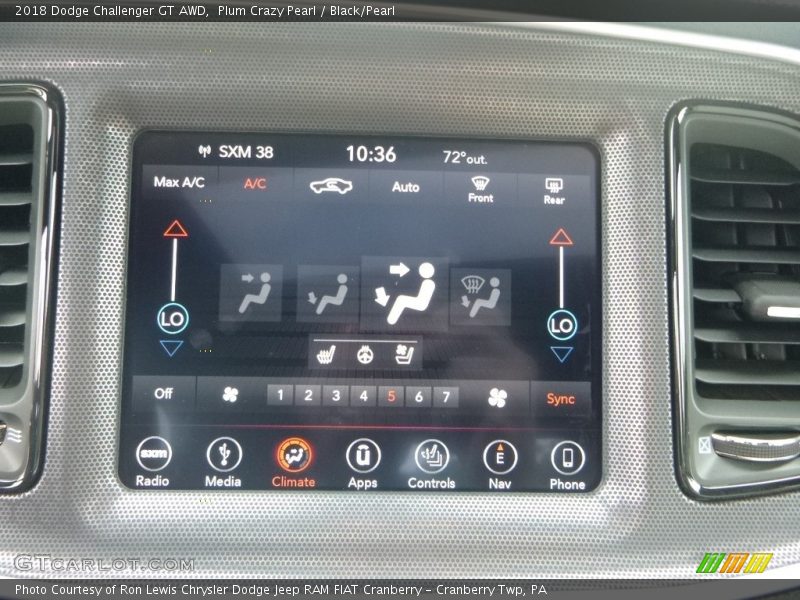 Plum Crazy Pearl / Black/Pearl 2018 Dodge Challenger GT AWD