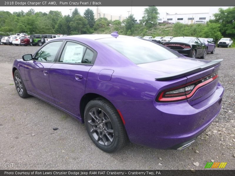Plum Crazy Pearl / Black 2018 Dodge Charger GT AWD