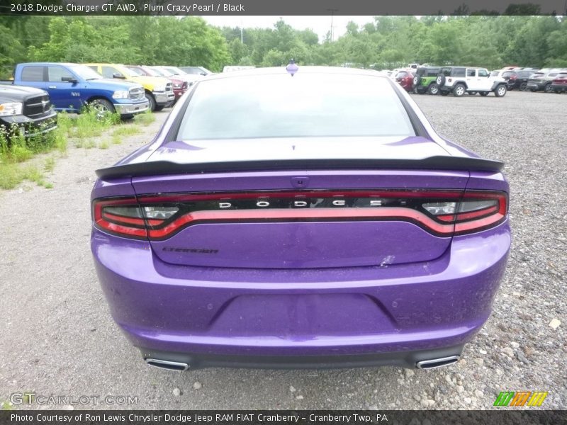 Plum Crazy Pearl / Black 2018 Dodge Charger GT AWD