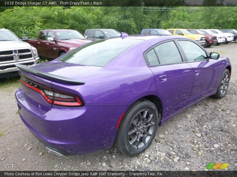 Plum Crazy Pearl / Black 2018 Dodge Charger GT AWD