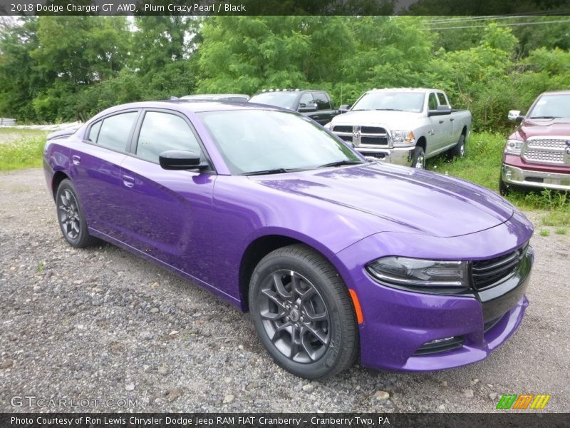 Plum Crazy Pearl / Black 2018 Dodge Charger GT AWD