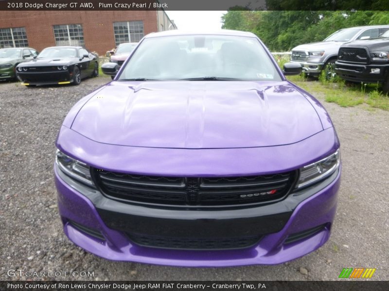 Plum Crazy Pearl / Black 2018 Dodge Charger GT AWD