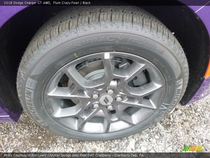 Plum Crazy Pearl / Black 2018 Dodge Charger GT AWD