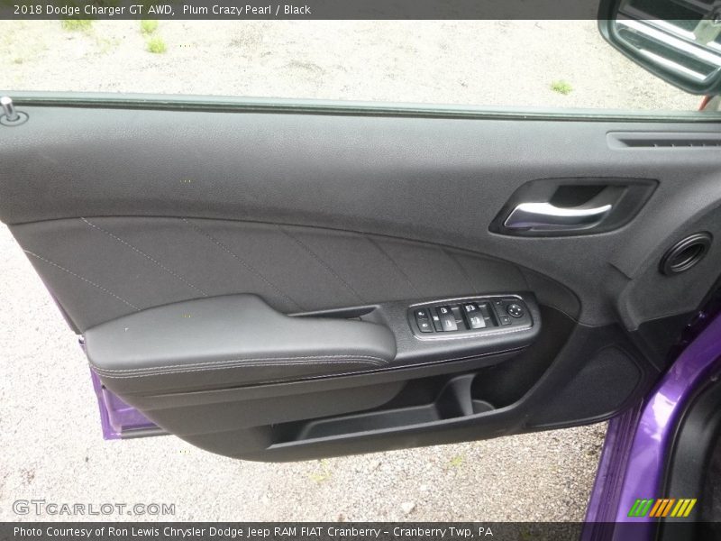 Plum Crazy Pearl / Black 2018 Dodge Charger GT AWD