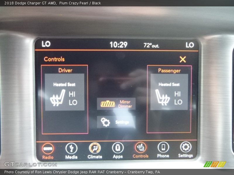 Plum Crazy Pearl / Black 2018 Dodge Charger GT AWD