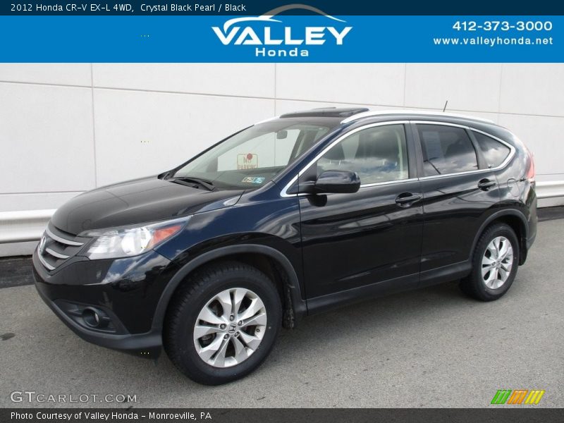 Crystal Black Pearl / Black 2012 Honda CR-V EX-L 4WD