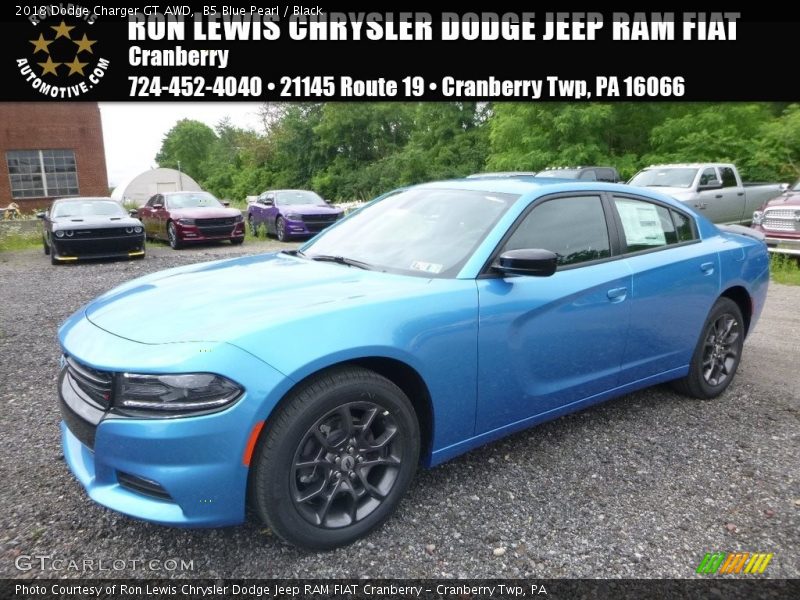 B5 Blue Pearl / Black 2018 Dodge Charger GT AWD