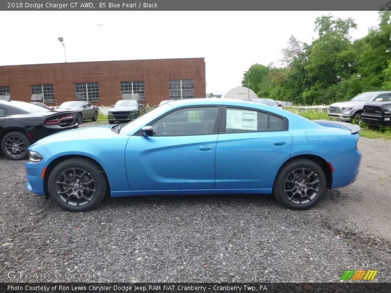 B5 Blue Pearl / Black 2018 Dodge Charger GT AWD