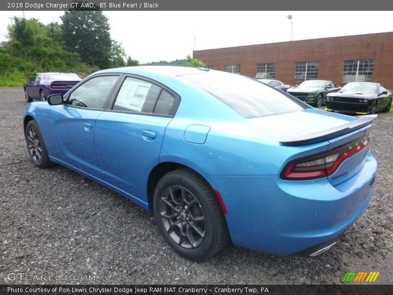 B5 Blue Pearl / Black 2018 Dodge Charger GT AWD