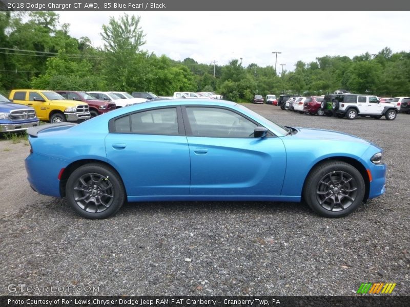 B5 Blue Pearl / Black 2018 Dodge Charger GT AWD