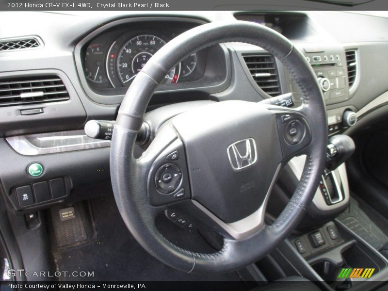 Crystal Black Pearl / Black 2012 Honda CR-V EX-L 4WD